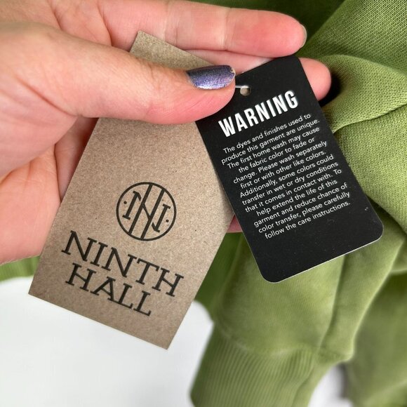 Ninth Hall Women's Green Fundamentals Epsom Wash Zip Hood Jacket Size XS - NWT - Picture 3 of 8